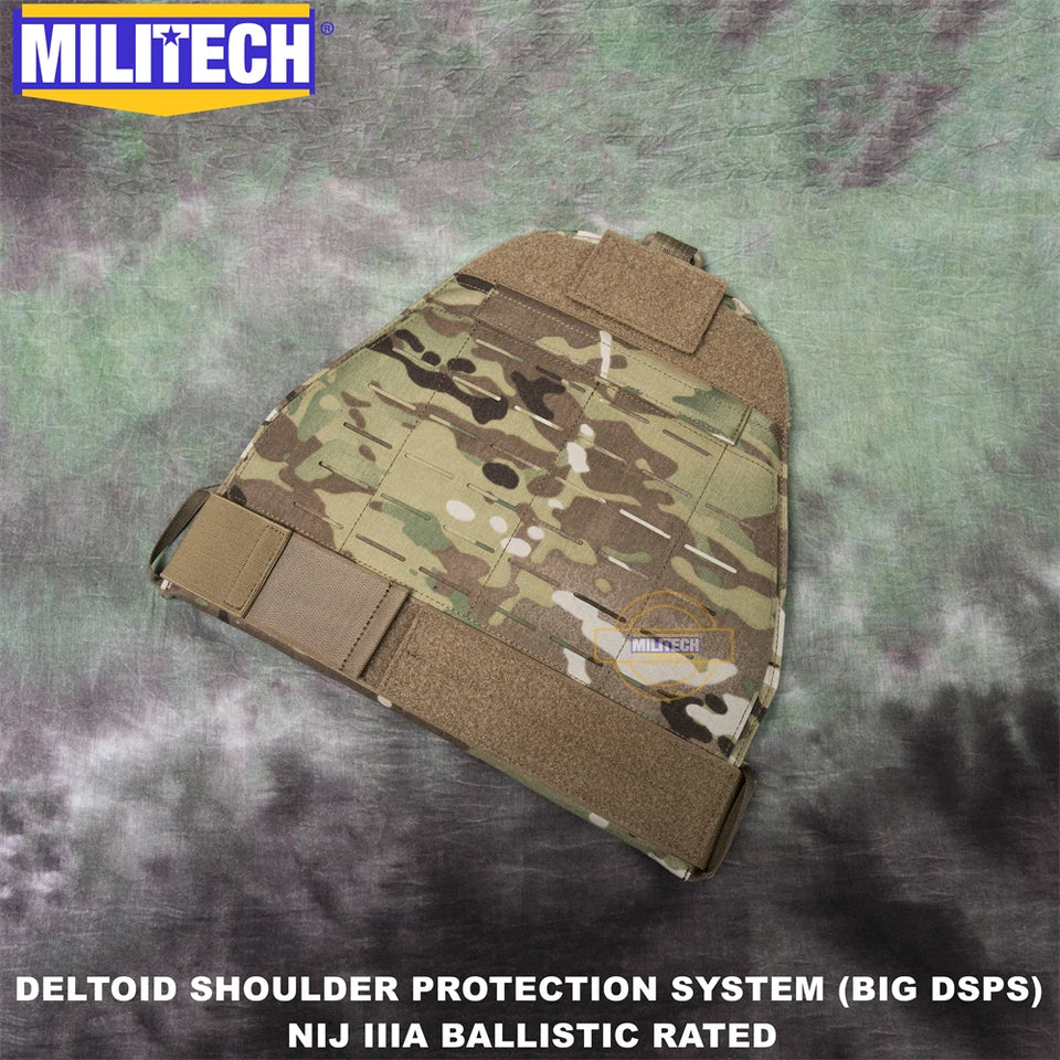 MILITECH NIJ 3A ballistic shoulder protector bulletproof thigh protector NIJ 3A 0101.06 NIJ 0101.07 HG2 deltoid armor protection