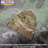 MILITECH NIJ 3A ballistic shoulder protector bulletproof thigh protector NIJ 3A 0101.06 NIJ 0101.07 HG2 deltoid armor protection