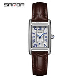 Sanda 1116 New Fashion Elegant Women's Analog Quartz Watch, Rectangle Dial, Water Resistant Business Wristwatch