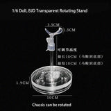 1/6 BJD Doll Toy Accessories Transparent Rotating Stand 1/8 Acrylic Support Standing Base Stand Doll Supplies Accessories