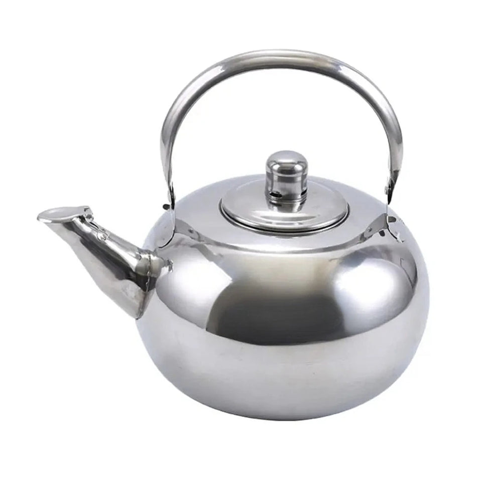 Teapot with Infuser Stainless Steel Tea Kettle Coffee Pot Portable Loose Leaf Hot Water Pot for Home Office Camping Kitchenware