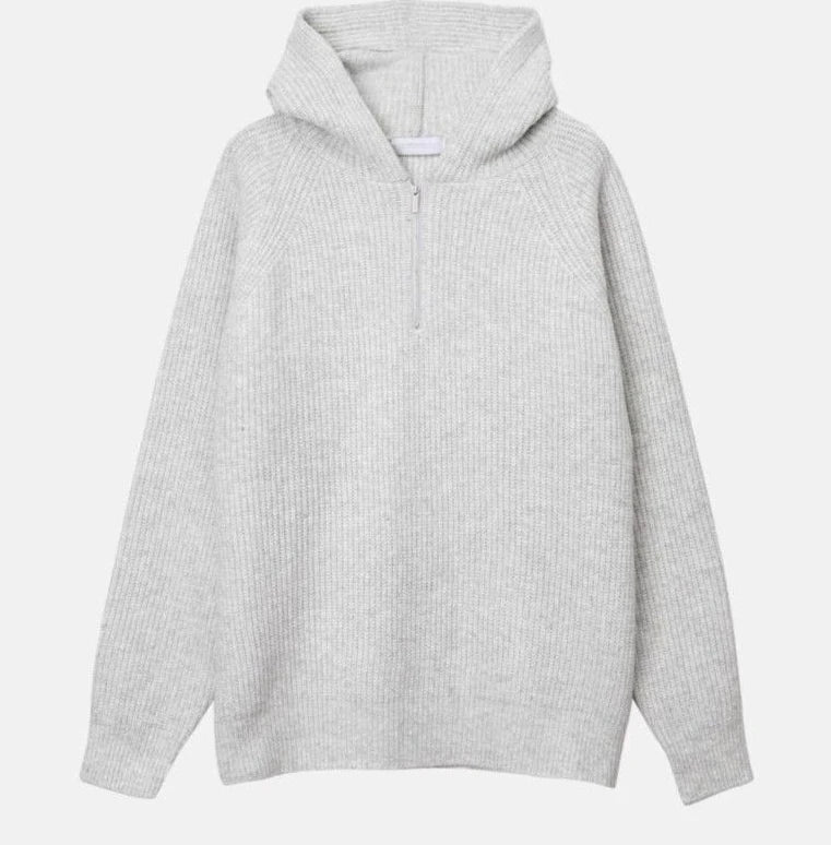 Men's Hooded Sweatshirt Knitting Solid with Zipper Male Hoodie Clothing Deals Cotton 90s Vintage Luxury Y2k Emo Tops Simple Warm