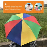 Hands-Free Umbrella Hat For Fishing Sun Protection Head-Mounted Sunshade For Outdoor Gardening Hiking Foldable Rain Cap