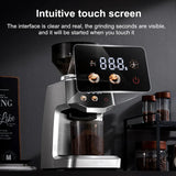 Touchscreen Electric Coffee Grinder - Automatic Commercial & Home Use, Stainless Steel Burr Mill with Dose Control, LCD Display