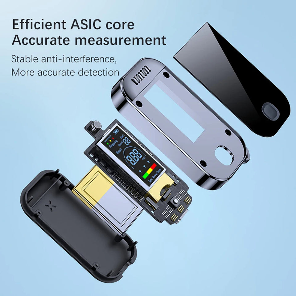 Portable Alcohol Tester Digital Breath Alcohol Tester Professional Breathalyzer With LCD Display USB Rechargeable