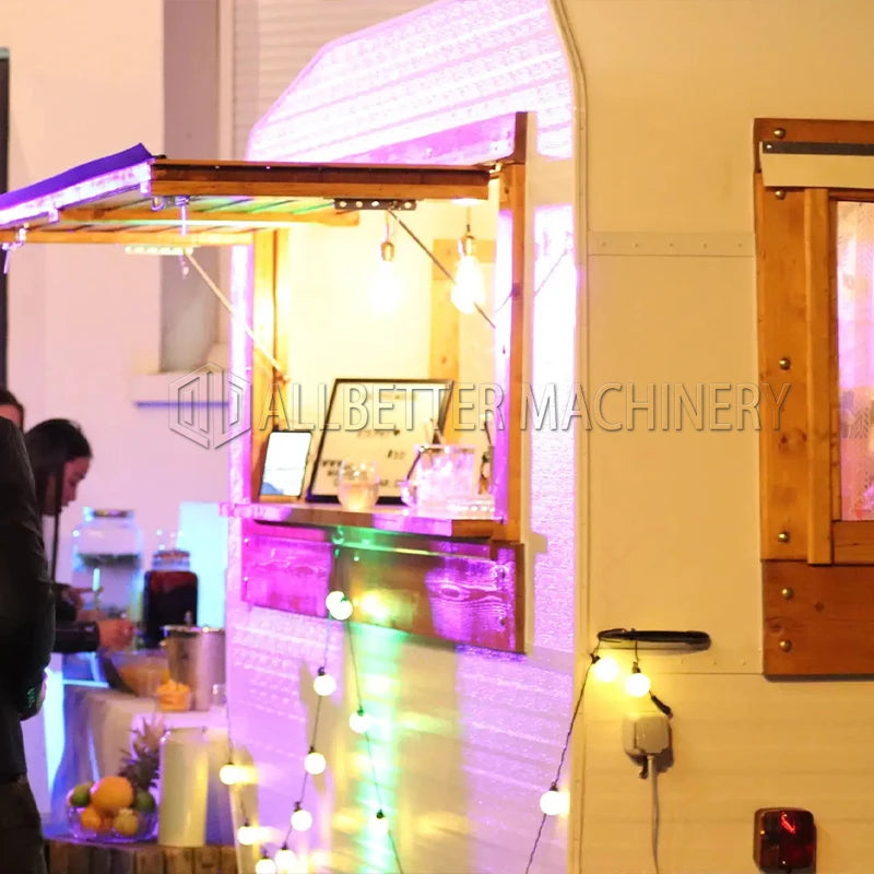 Popular Mobile Food Trailer Street Breakfast Snack Ice Cream Shop Fried Skewers Barbecue Food Kiosk Food Trailers for Sale