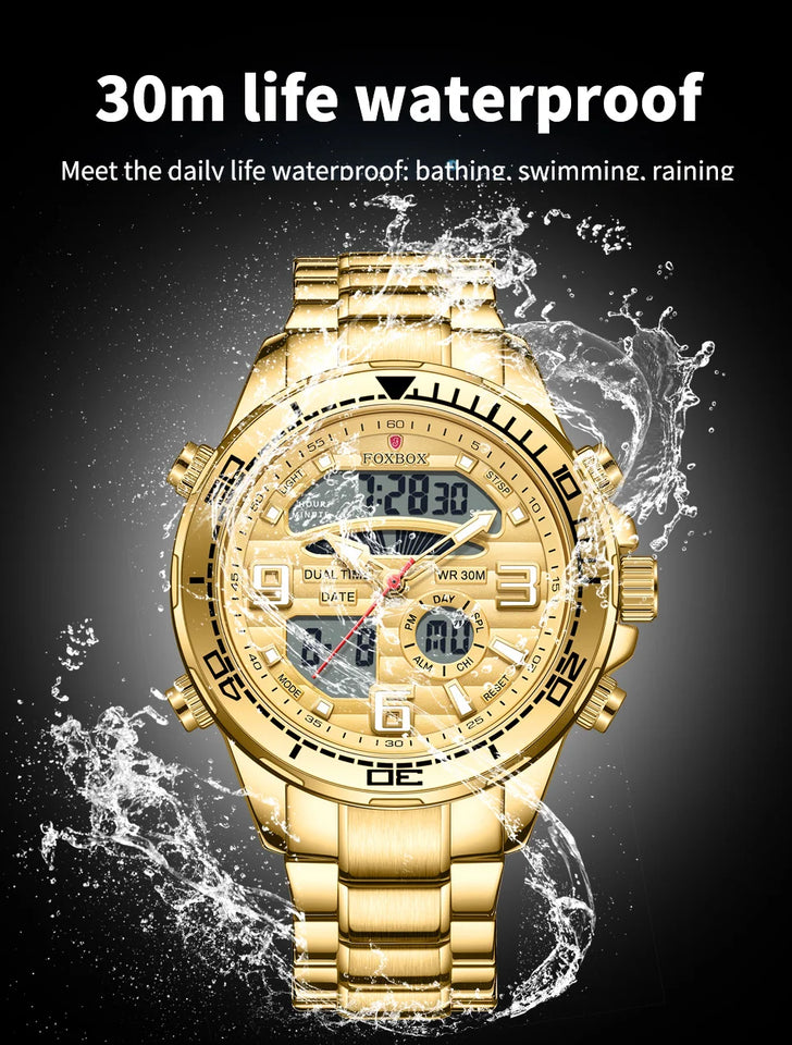 New LIGE Fashion Military Watches for Men Luxury Original Sports Chronograph Watch Waterproof Quartz WristWatch Clock Gift
