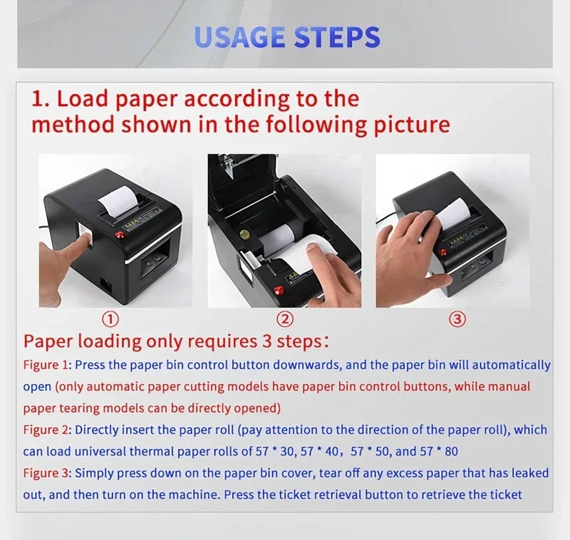 Ticket Dispenser 57mm Label Receipt Take Number Machine and Restaurant Pagers Queue Call Management System Restaurant Equipments