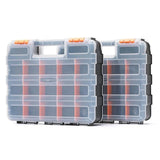 Hardware Organizer Box 34 Compartments Organizer W/ Removable Dividers Double Side Screw Organizer For Nuts, Bolts Screws Nails