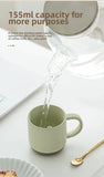 Speckled Ceramic Coffee Mug Modern White Frosted Design with Handle Unglazed Base Custom Small for Cafe