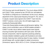 DIY Electronic Kit LED Flow Light Aircraft Model Kit DIY Electronic Welding Practice Kit Electronic Science Assembly Kit
