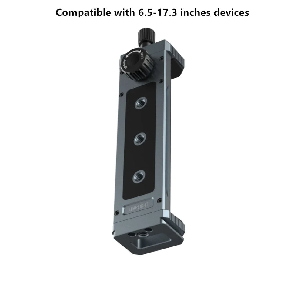 LEAPLIGHT Universal Aluminum Tablet Phone Stand Holder Clip Tripod Adjustable Bracket for Phones Ipro Tablets Tablet Holder