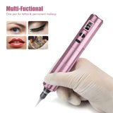 New upgrade K6003 Wireless PMU Tattoo Machine 2.8mm stroke Tattoo Pen With 2 Battery Packs For Eyebrow Permanent Makeup