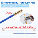 10Pcs Fiberglass Cable Push Puller Dia.4mm/3mm 33/45cm Running Cable Wire Kit Electrical Cable Wall Installing Rods Wiring Tool