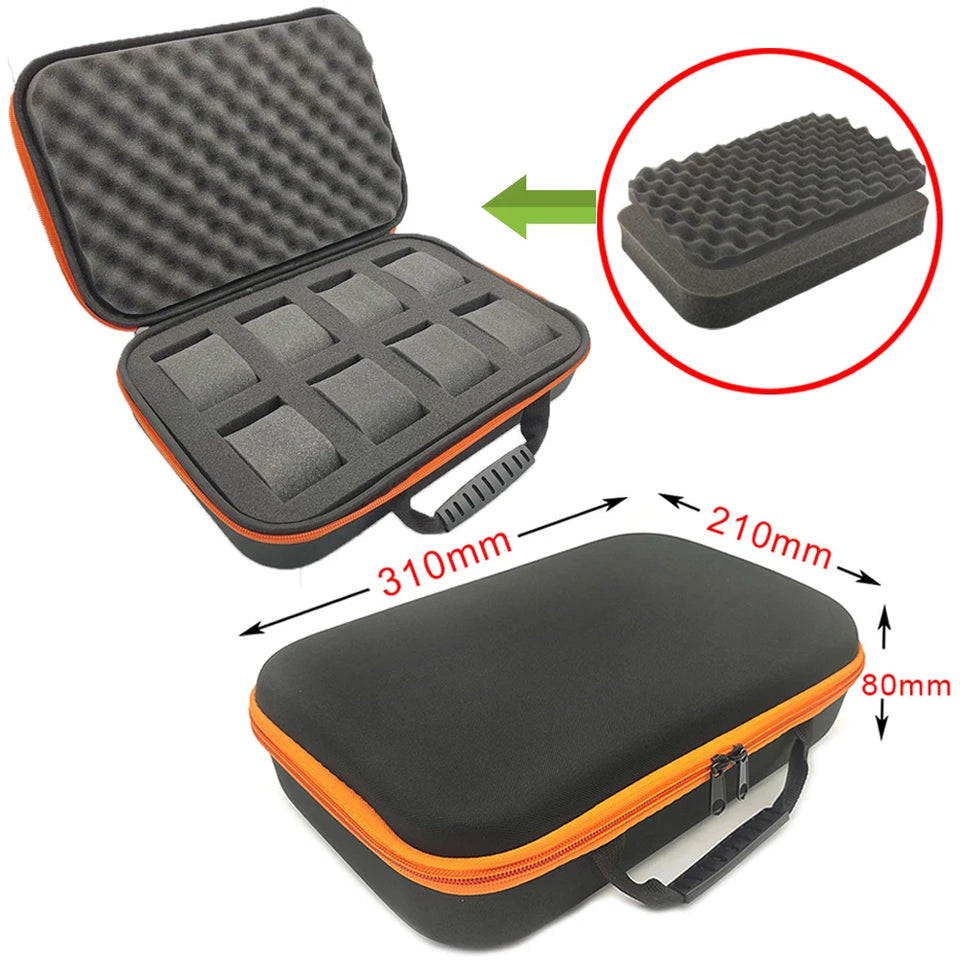 8 Slot Watch Box Sponge Watch Storage Organizer Protective Safety Canvas Shockproof EVA Storage Case for Most Watches