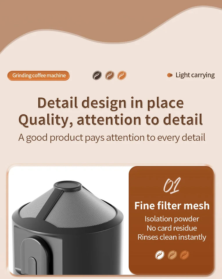 3-in-1 Capsule Coffee Maker Portable Espresso Coffee Machine for Car & Home Camping Coffee Maker Type-c Rechargeable Automatic