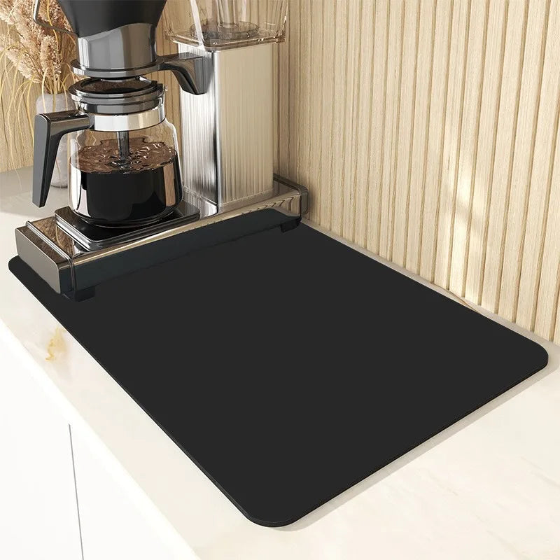 Coffee Mat Countertops Waterproof Mat Countertop Accessories Fit Under Maker Espresso Machine Pad Absorbent Hide Stain Rubber