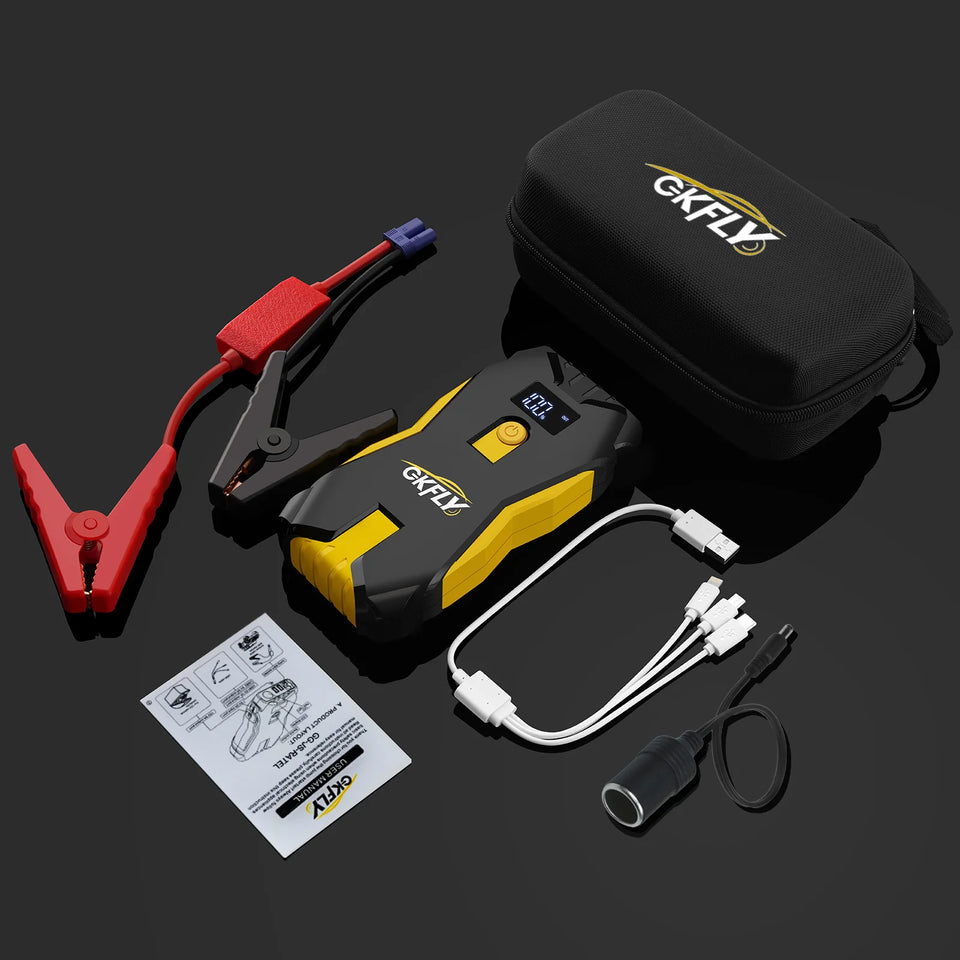 GKFLY 4000A/8000A Car Jump Starter 12V Power Bank Portable Starting Device Car Battery Booster for Gas/Diesel 5L/3L