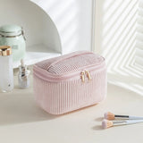 4Pcs Comestic Bag Make Up Storage Organizer Puffy Makeup Bag Comestic Pouch for Travel Portable Velet Large Toiletry Bag Organiz
