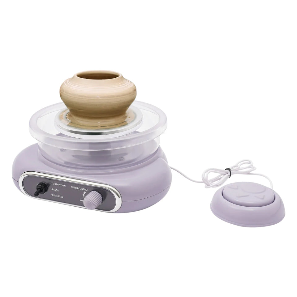 Professional Pottery Wheel Kit-4.7"Turntable Electric Clay Wheel, Adjustable Speed Ceramic Making Machine with 8 Sculpting Tools