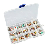 30pcs Metal Spoon Spinner Fishing Lure with Treble Hook Fishing Wobblers Artificial Bait for Freshwater and Saltwater