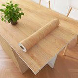 55cm Width Waterproof Vinyl Wood Grain Stickers Self Adhesive Wallpaper for Wardrobe Cupboard Table Closet Bedroom Home Decor