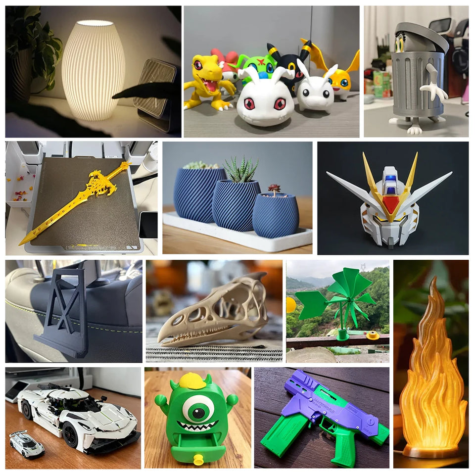 KINGROON 5KG(11LBS) PLA PETG HS-PLA HS-PETG Filament 1.75mm High Speed 3D Printer Material Matte PLA 1kg*5 Roll Mix Color New
