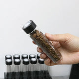 Coffee Beans Storage Container Tube Display Rack One-Way Exhaust Valve Single Dose Tea Bottle Glass With Funnel Barista Tools