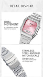 SKMEI Creative Dual Display Digital Electronics Watch Waterproof Quartz Watches For Men Women Students 3Time Luminous Wristwatch