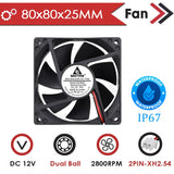 Gdstime DC 12V Waterproof Industrial Ultrasonic Humidifier Refrigeration Cooler 60mm/80mm/120mm Outdoor Water Proof Cooling Fan