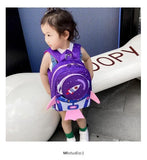 Childrens Anti Slip Backpack 1-3Years Old Space Rocket Towing Rope Kindergarten Backpack Childrens Early Education Bag New Model