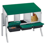 Multi-Compartment Metal Chicken Nesting Box Automatic Roll-Out Egg Collection Waterproof Steel Laying Box for Hens Ducks Rabbits