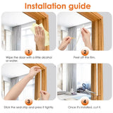 Flexible Weatherstripping Seal Strip Durable Self-Adhesive Windproof Seal Premium Quality Gap Sealing Soundproof Seal Doors