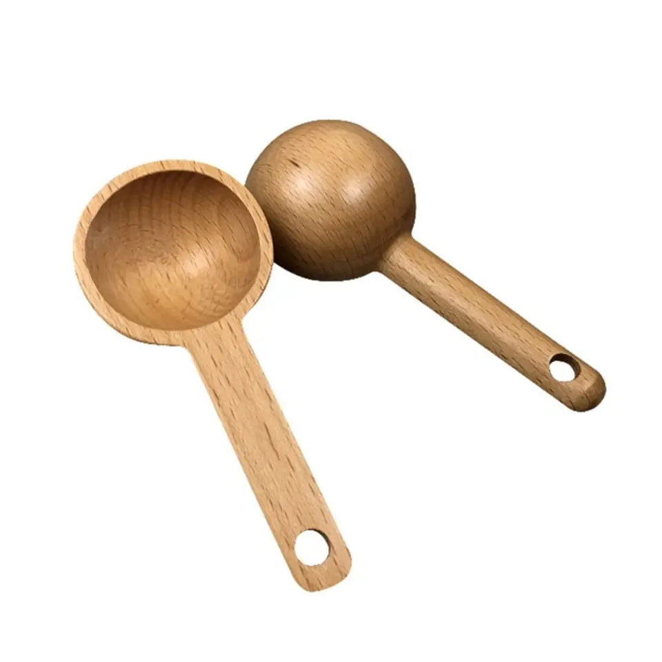 Beech/Walnut Wooden Measuring Spoon 7.5/10/15/20/30/45ML Multipurpose Coffee Tea Sugar Spice Spoon Kitchen Gadgets Milk Powder