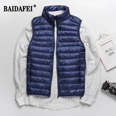 Plus Size 5xl 6xl 7xl Men's Lightweight Water-Resistant Packable Puffer Vest 2024 New Arrivals