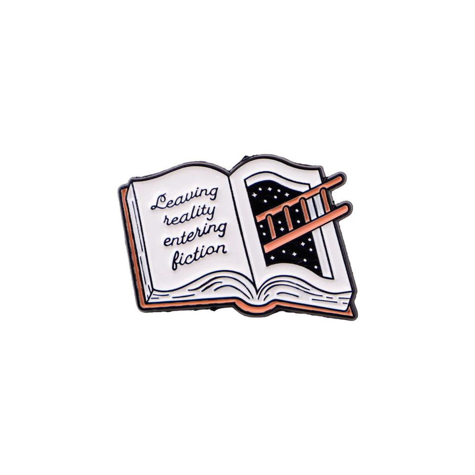 Book Enamel Pin Coffee Brooches for Lapel Pins Quote Phrase Words Badge on Backpack Clothing Accessories Fashion Jewelry Gifts