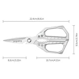 Stainless Steel Kitchen Shears for Meat Fish and Poultry Commercial Kitchen Equipment Lightweight yet Durable Construction