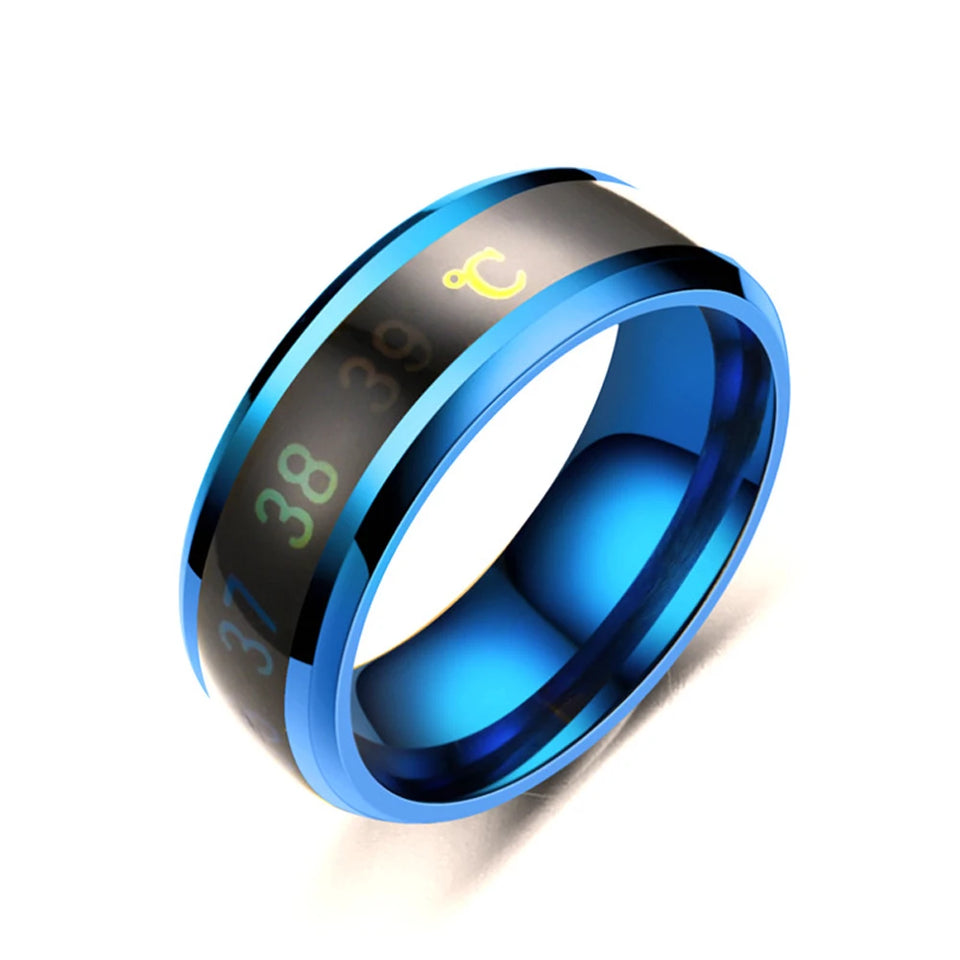 FSUNION 2025 New Arrival Titanium Steel Intelligent Temperature Sensitive Rings For Women Men Waterproof Jewelry Wedding Gifts