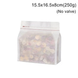 StoBag 50pcs White Cotton Paper Coffee Beans Packaging Bag with/No Valve Sealed for Powder Nuts Storage Stand Up Reusable Pouch