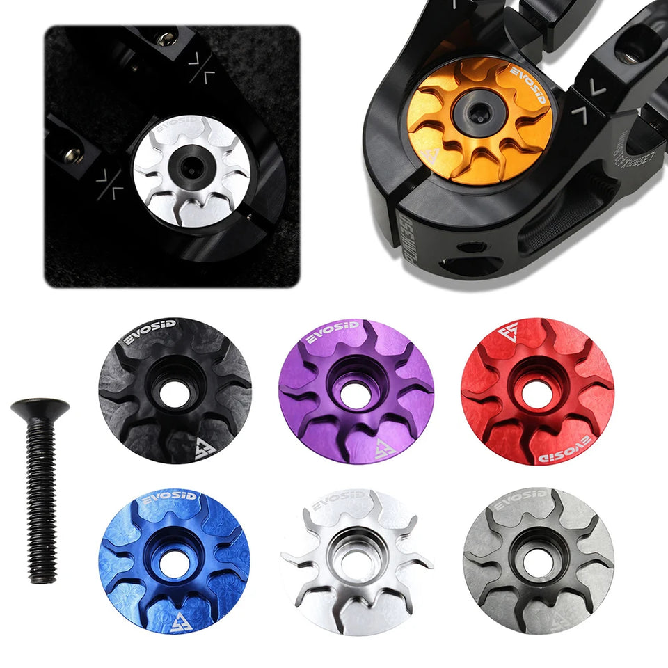 MTB Road Bike Stem Headset Top Cap Cover Aluminium Alloy Bike Headset Cover for Fork Head Tube Cycling Accessories