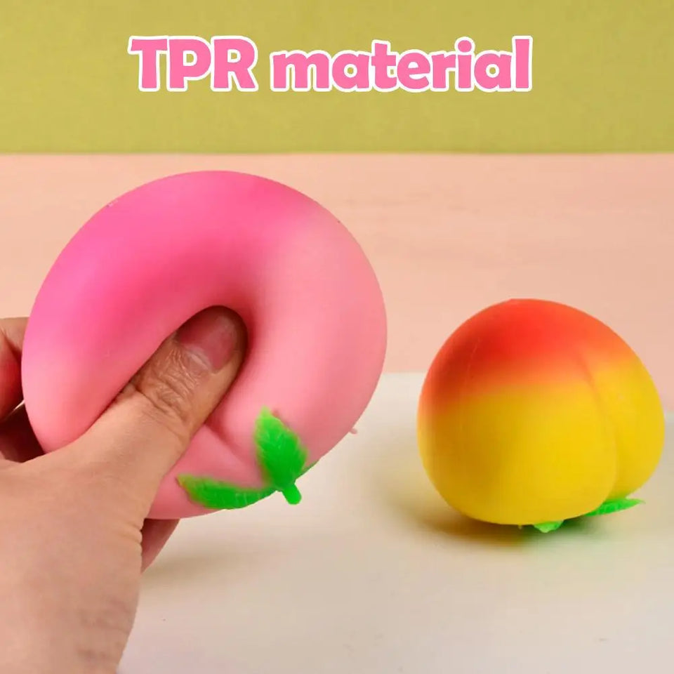 Peach stress-relieving toys – Slow Rising Stress Relief for Kids & Adults, Squeeze Anti-Anxiety Sensory Fidget Toy