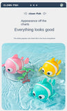 Hot sellingBaby Bath Toys Cute Swimming Fish Cartoon Animal Floating Wind Up Toys Water Game Classic Clockwork Toys For Toddlers