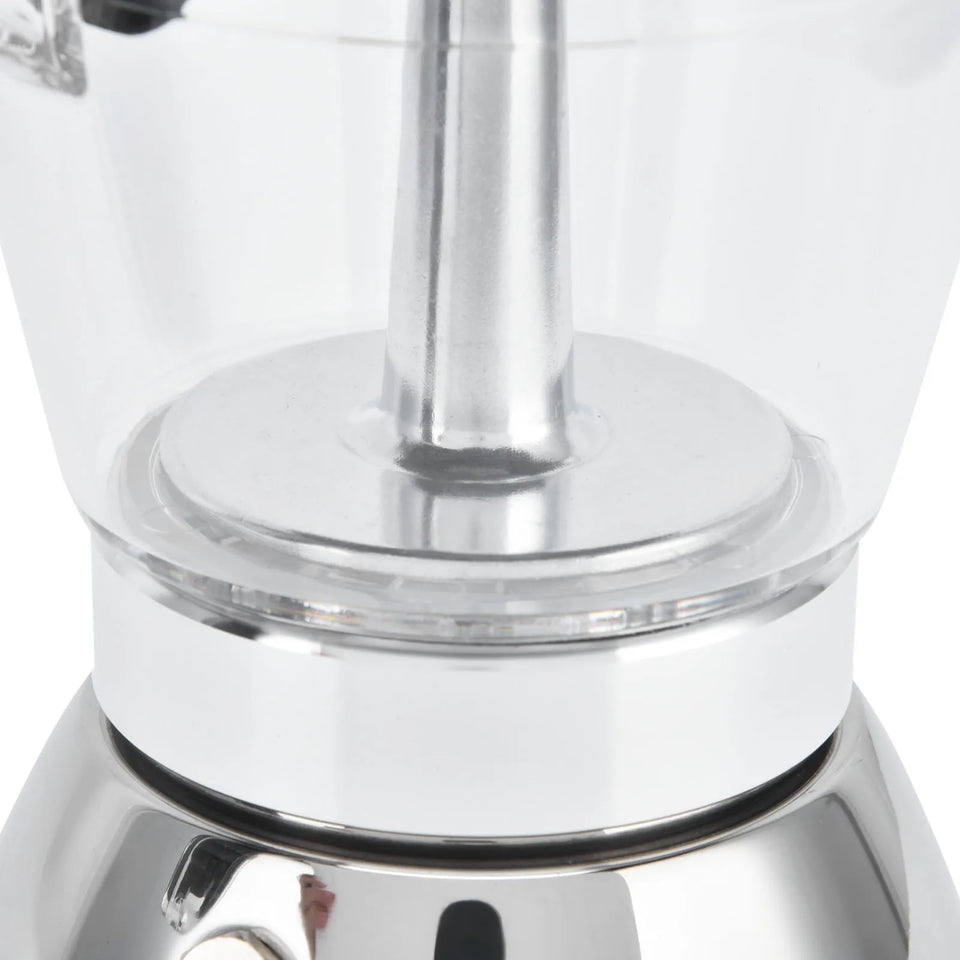 4 Cups Moka Pot Stainless Steel Coffee Pot Quickly Make Espresso Italian Coffee Machine Home Brewing Kettle for Electric Stove