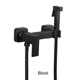 ULA Brass Bidet Faucet Black Toilet Faucet Handheld Toilet Bidet Sprayer Set Hygienic Shower Hot Cold Water Mixer Shower Head