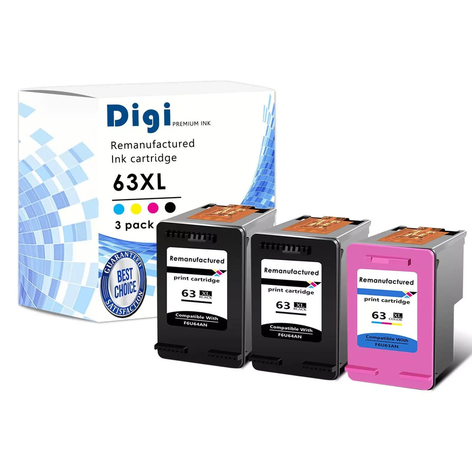 Greencycle 63XL F6U64AN Black Color Ink Cartridge For HP Officejet 3830 3831 3832 4650 All-in-One Printer