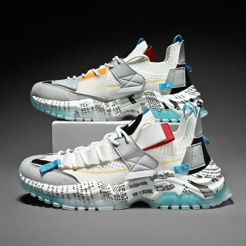 Customizable New Fashion Retro Sneakers Men Mesh Running Shoes for Mens Comfortable Chunky Dad Shoes Breathable Sports Shoes