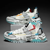 Customizable New Fashion Retro Sneakers Men Mesh Running Shoes for Mens Comfortable Chunky Dad Shoes Breathable Sports Shoes