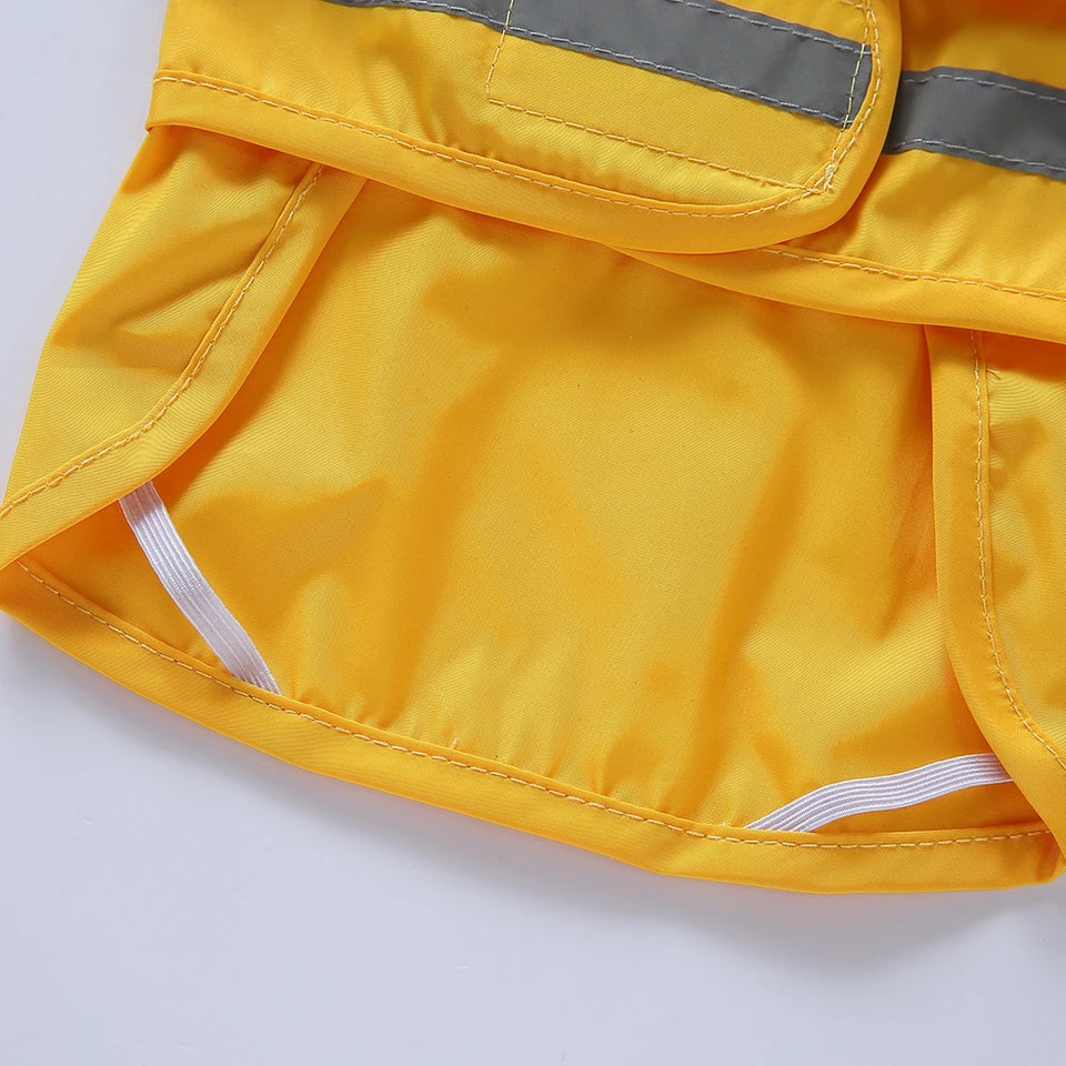 Fashionable Reflective Pet Dog Raincoat Cute Animal Raincoat Pet Hooded Waterproof Jacket Clothes Dog Clothes for Big Dogs