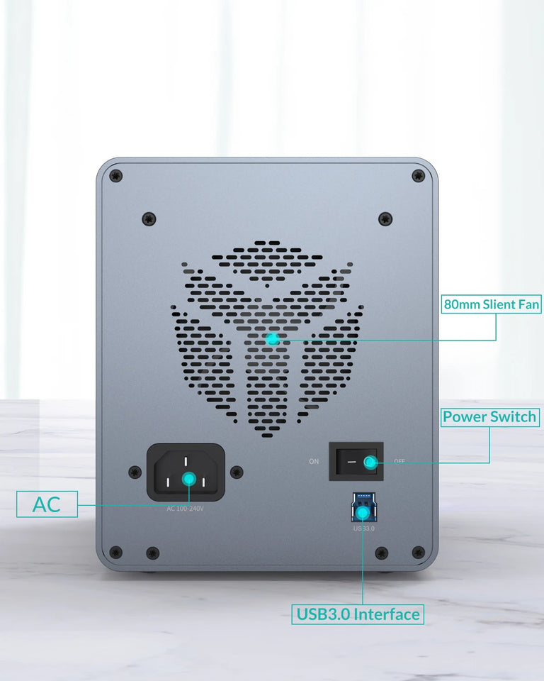 【Free Local Warehouse!】Yottamaster 150W External Hard Drive Enclosure 2.5"3.5" SATA HDD SSD Enclosure RAID Hard Drive Storage