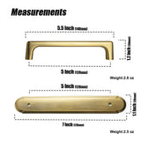Antique Brass Cabinet Knobs Drawer Handles Zinc Alloy Pulls Mid-Century Modern Hardware for Kitchen and Bathroom Cupboard